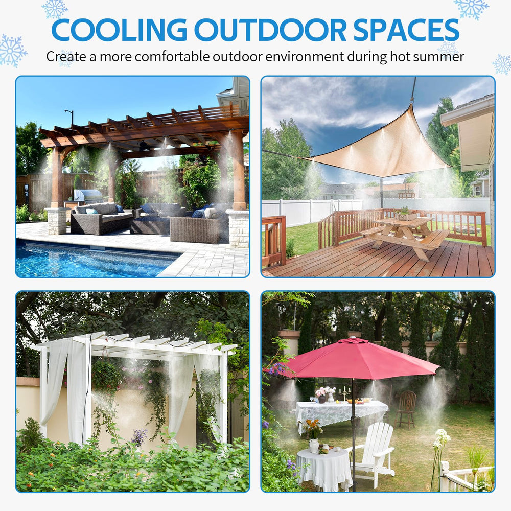 homenote mister installed under pergola providing cool shade and improved comfort
