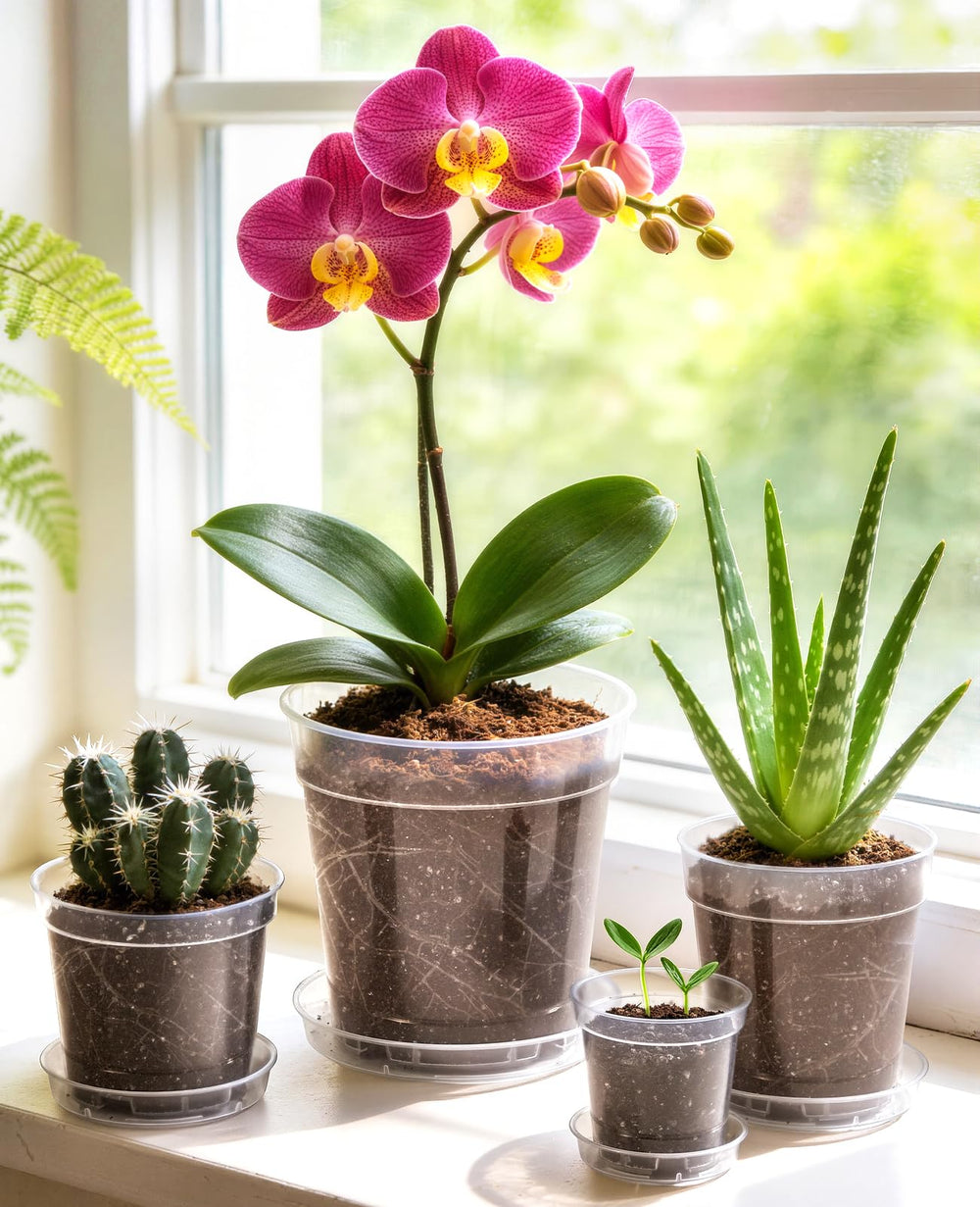 homenote succulents planted in clear pots showcasing attractive display