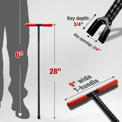 HOMESTEAD vinyl-coated T-handle detail providing two-handed leverage comfort