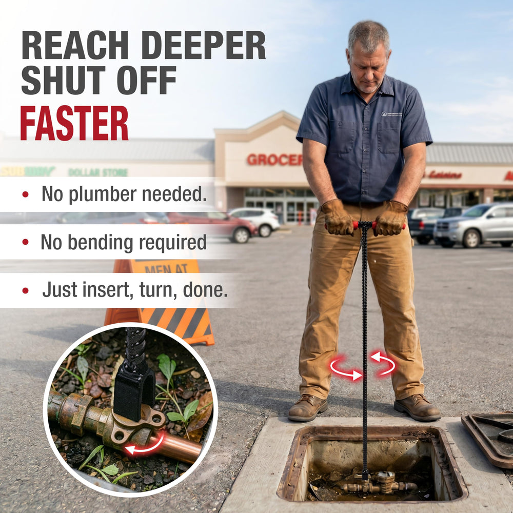 HOMESTEAD full-length tool placed in yard showing deep reach