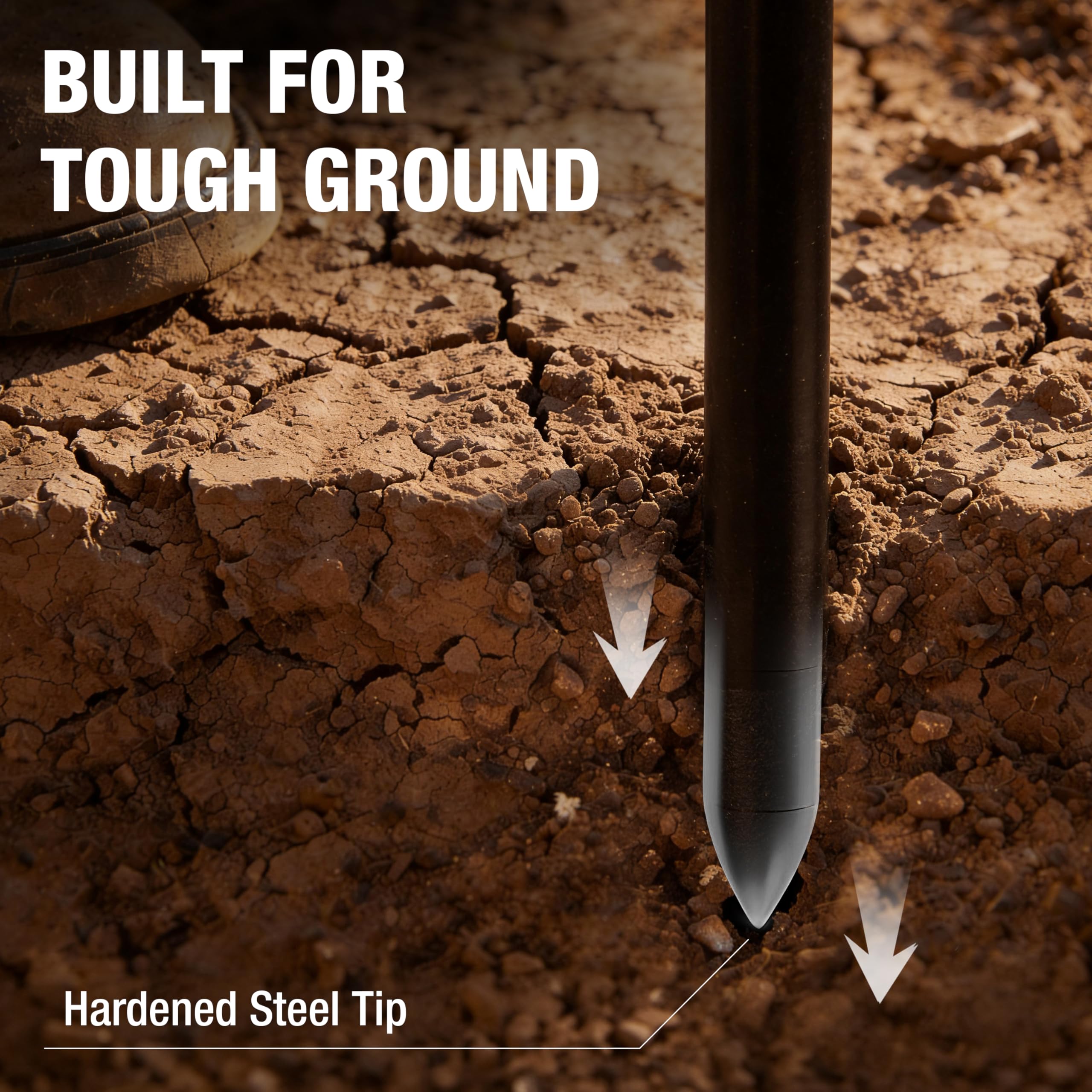 HOMESTEAD probe rod in use on lawn locating underground pipes efficiently