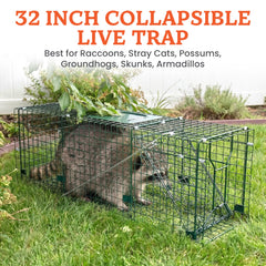 HOMESTEAD folded trap flat for space-saving storage and convenient transport benefit