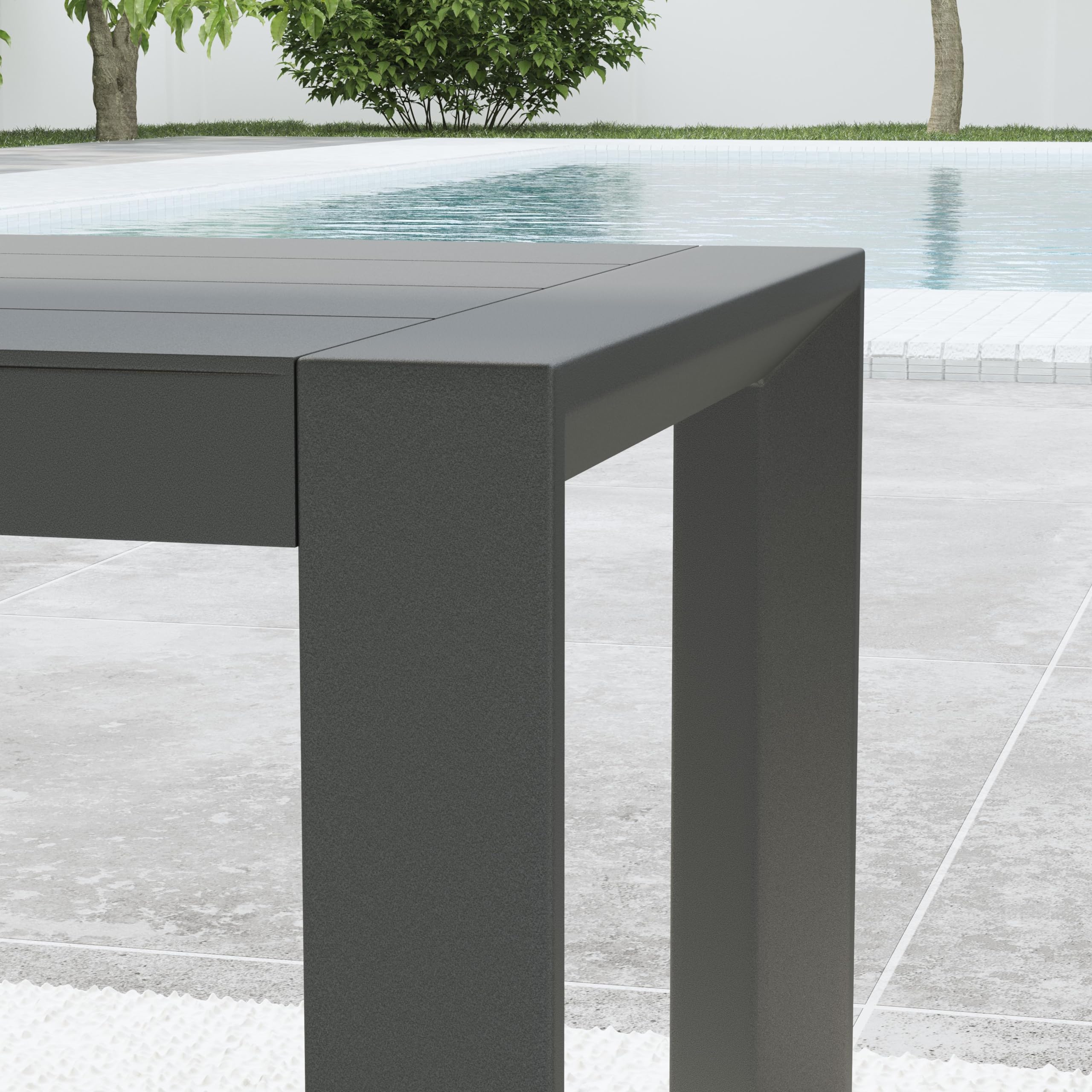 homestyles Grayton size comparison beside chair showing scale and fit advantage