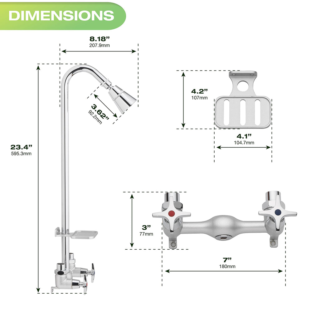 Homewerks scale comparison beside door showing compact footprint advantage