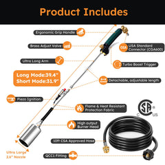 HomeyVenture jumbo 2.4-inch nozzle close-up for wider flame coverage