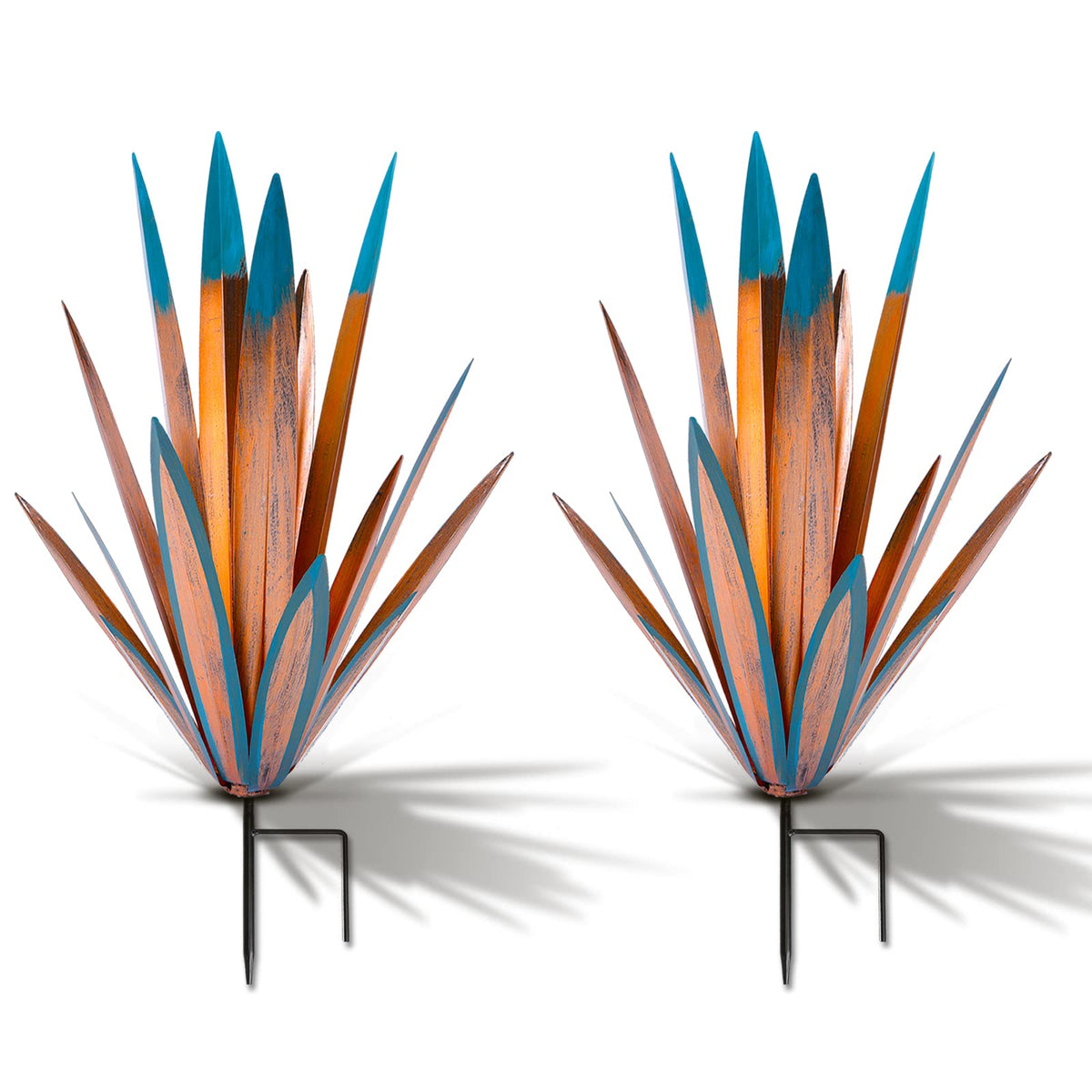 Homight front view of agave sculpture showing strong silhouette and curb appeal