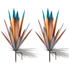 Homight front view of agave sculpture showing strong silhouette and curb appeal
