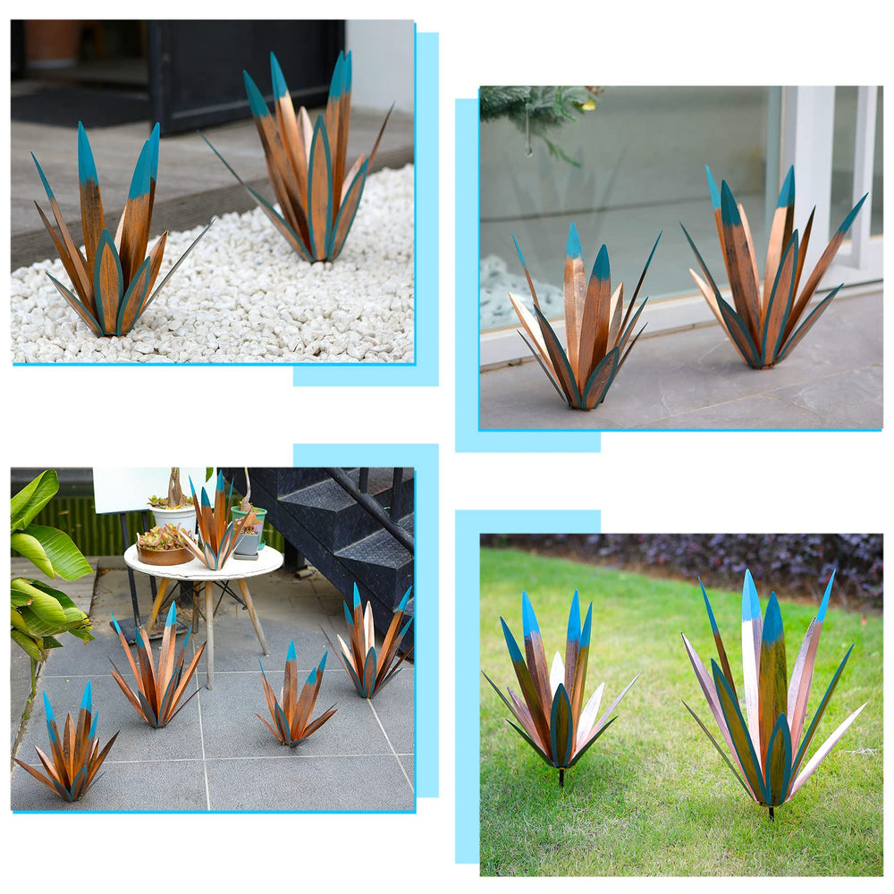 Homight agave on patio with chairs giving rustic style and low-maintenance charm
