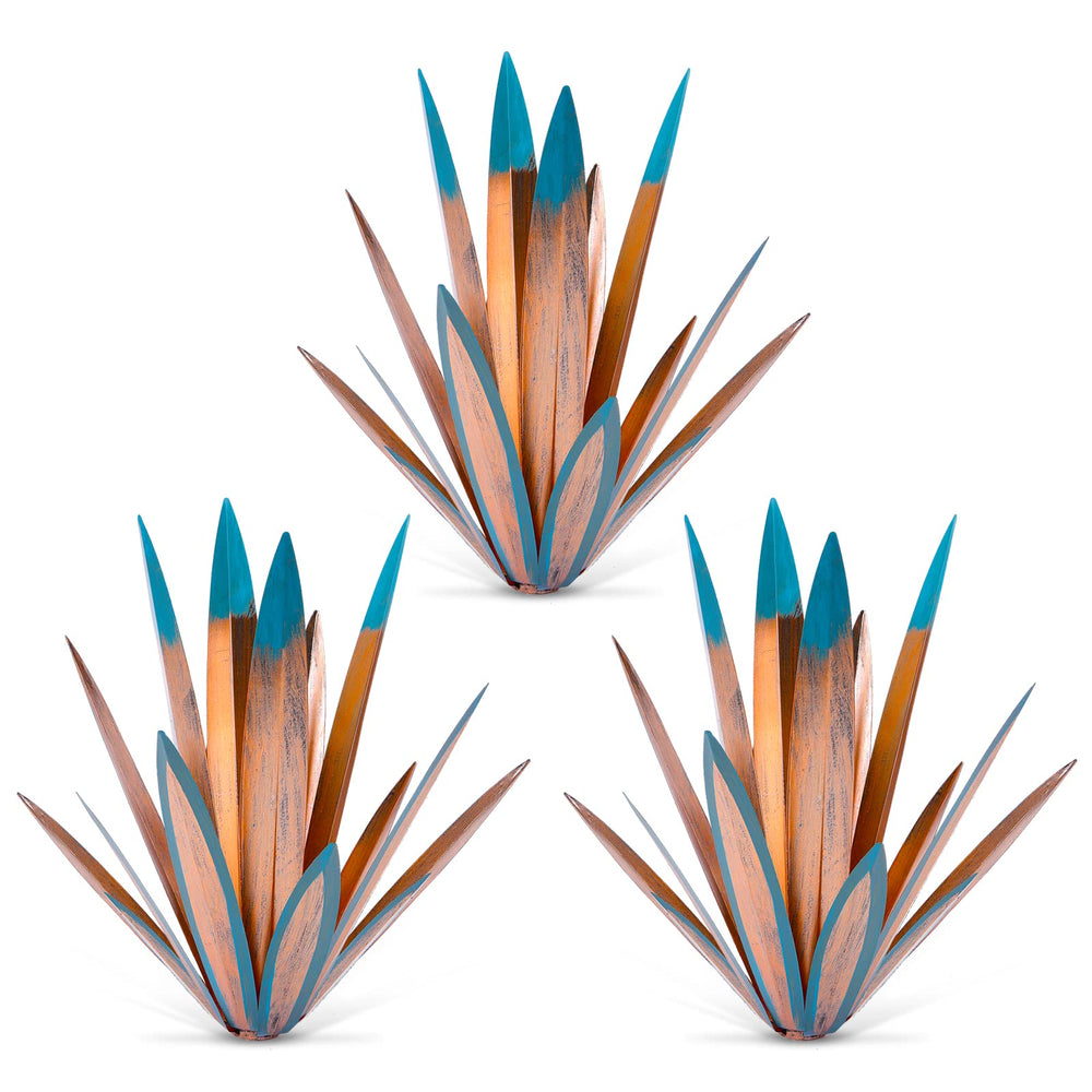 Homight front view metal agave showing rustic charm and durable outdoor styling