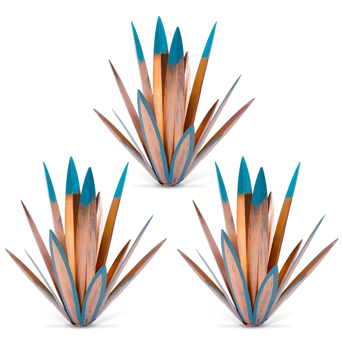 Homight front view metal agave showing rustic charm and durable outdoor styling