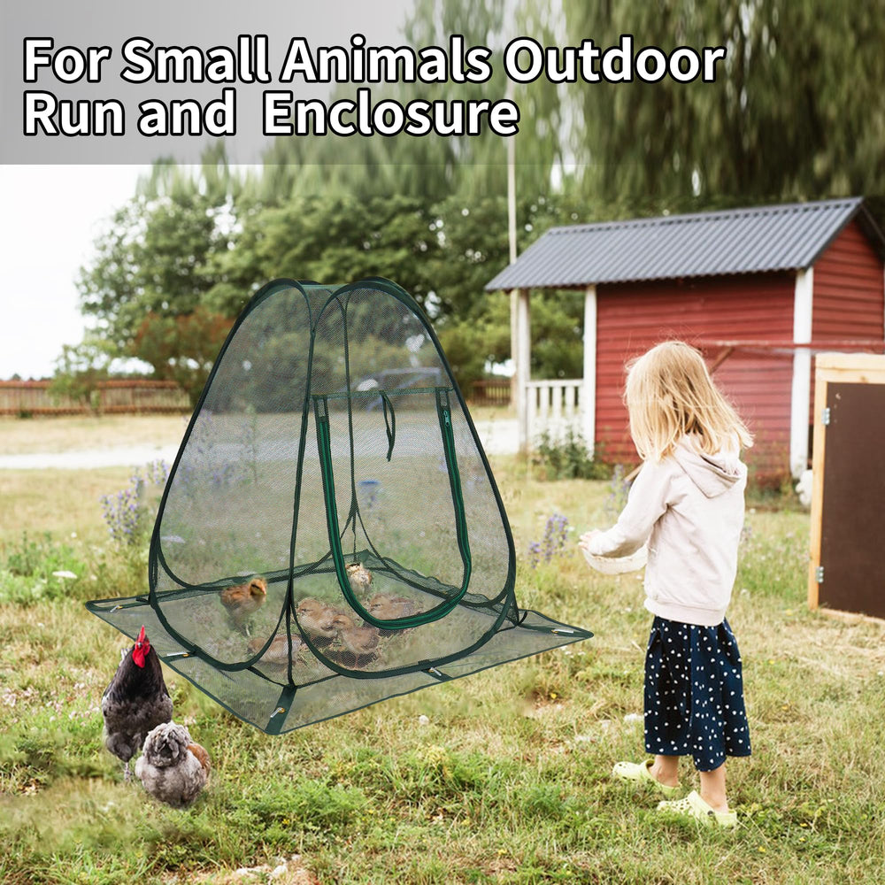 Homiton garden tent in use over vegetables providing visible pest protection