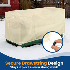 Homoda cover in use at night shielding vegetables from cold temperatures
