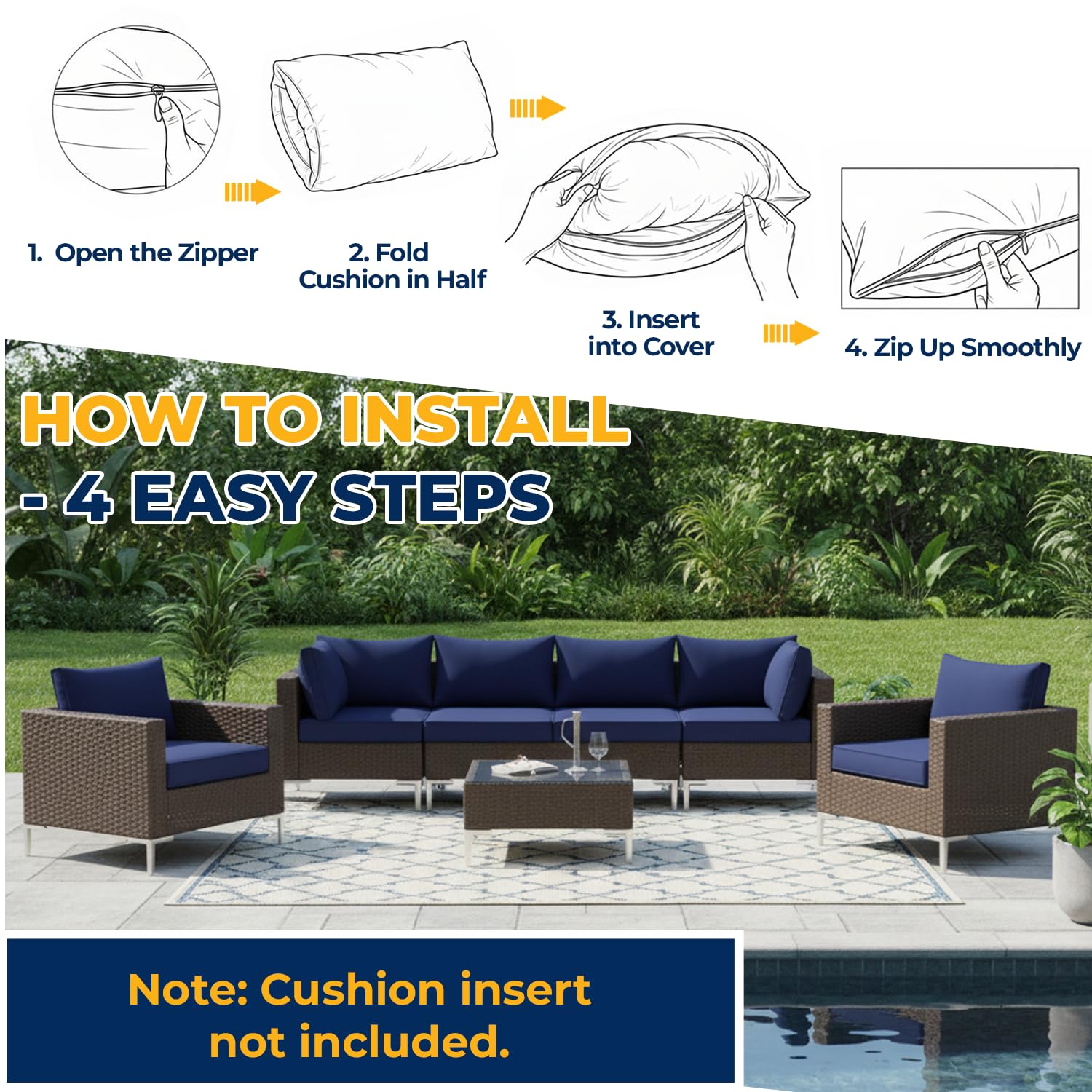 HOMREST backrest cover installed on sectional showcasing neat alignment and comfort