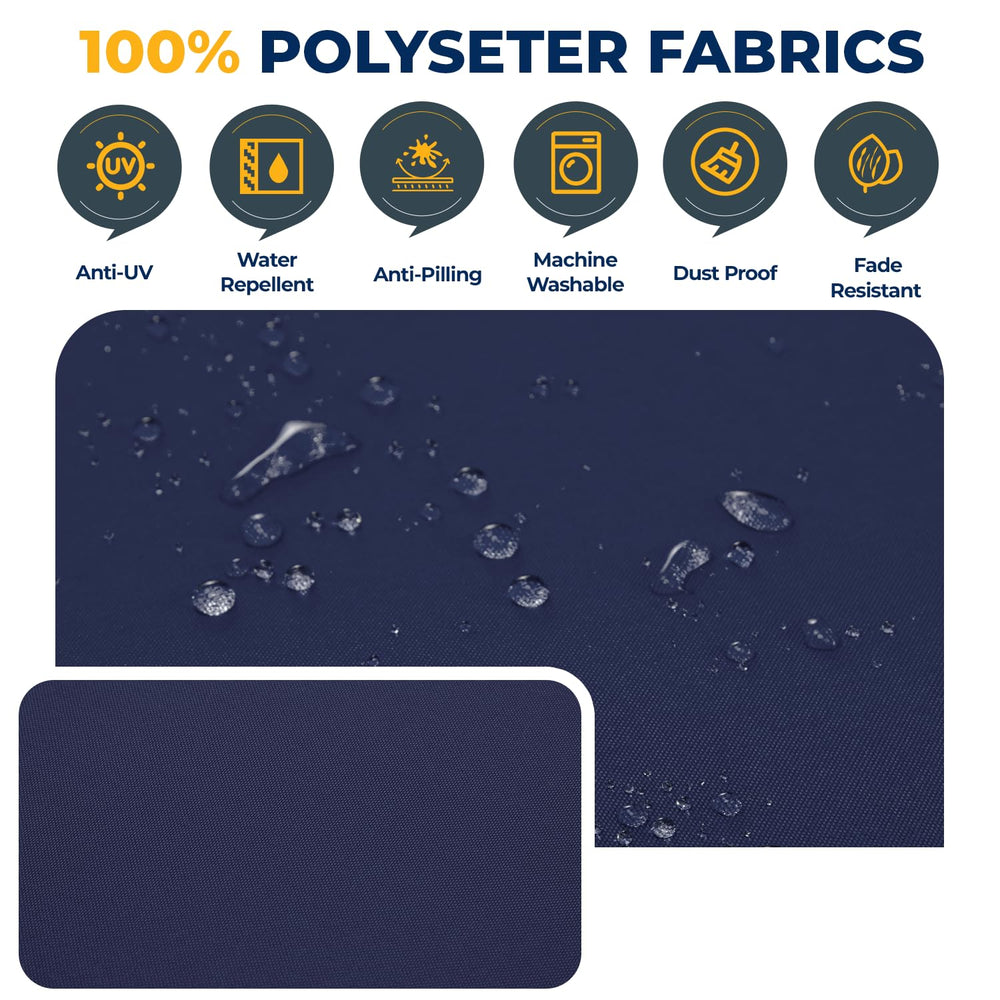 HOMREST seat cover fitted on cushion illustrating tailored fit and protection