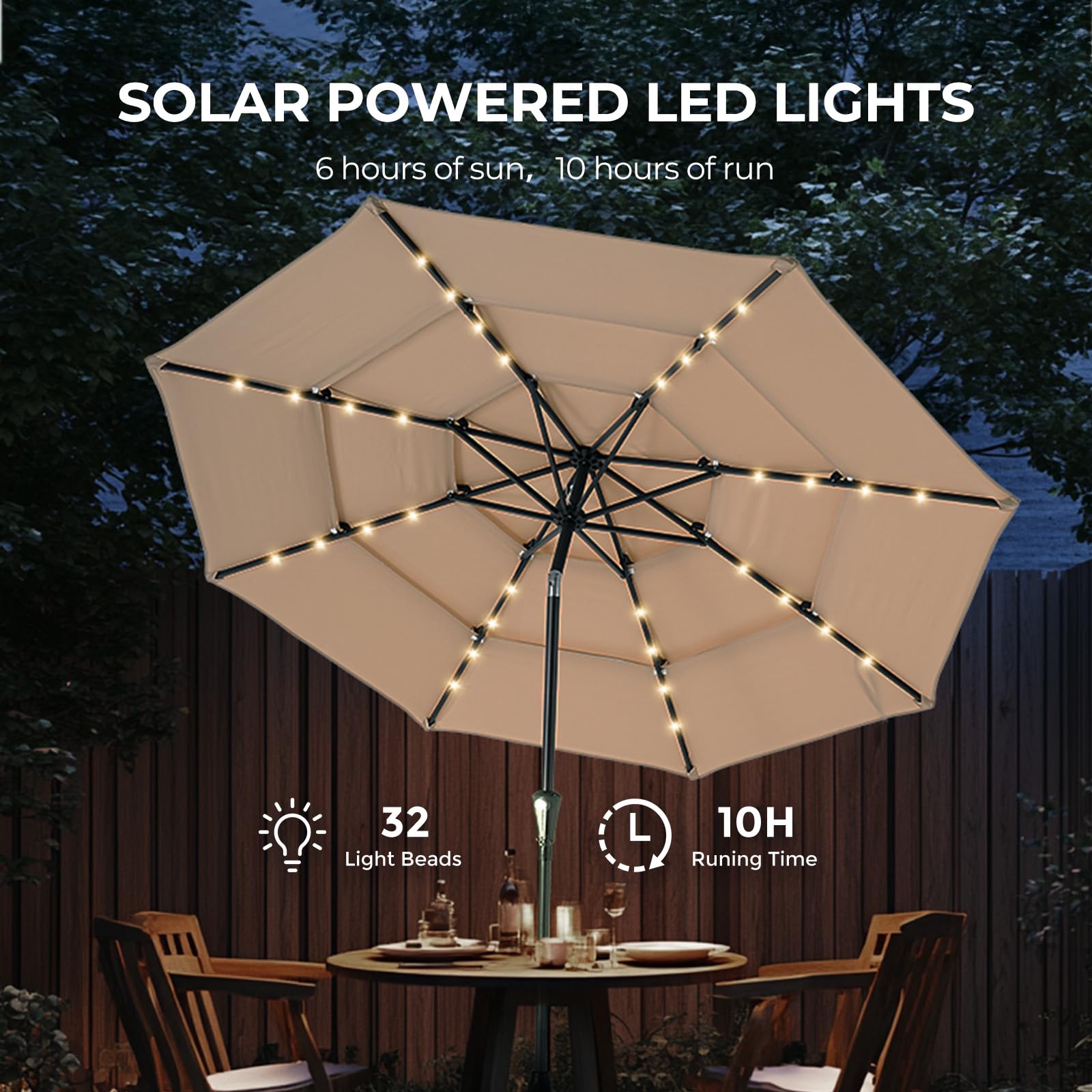HOMSHADE crank and zinc-alloy tilt mechanism for smooth positioning