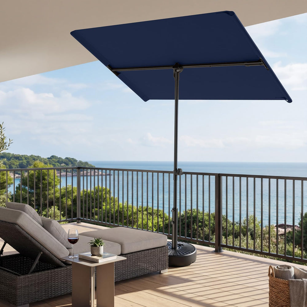 HOMSHADE size comparison next to chair displays canopy coverage