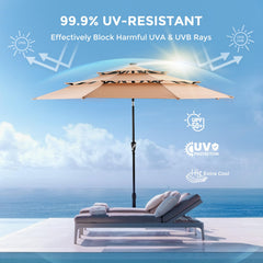 HOMSHADE integrated solar panel on top charging battery for lights