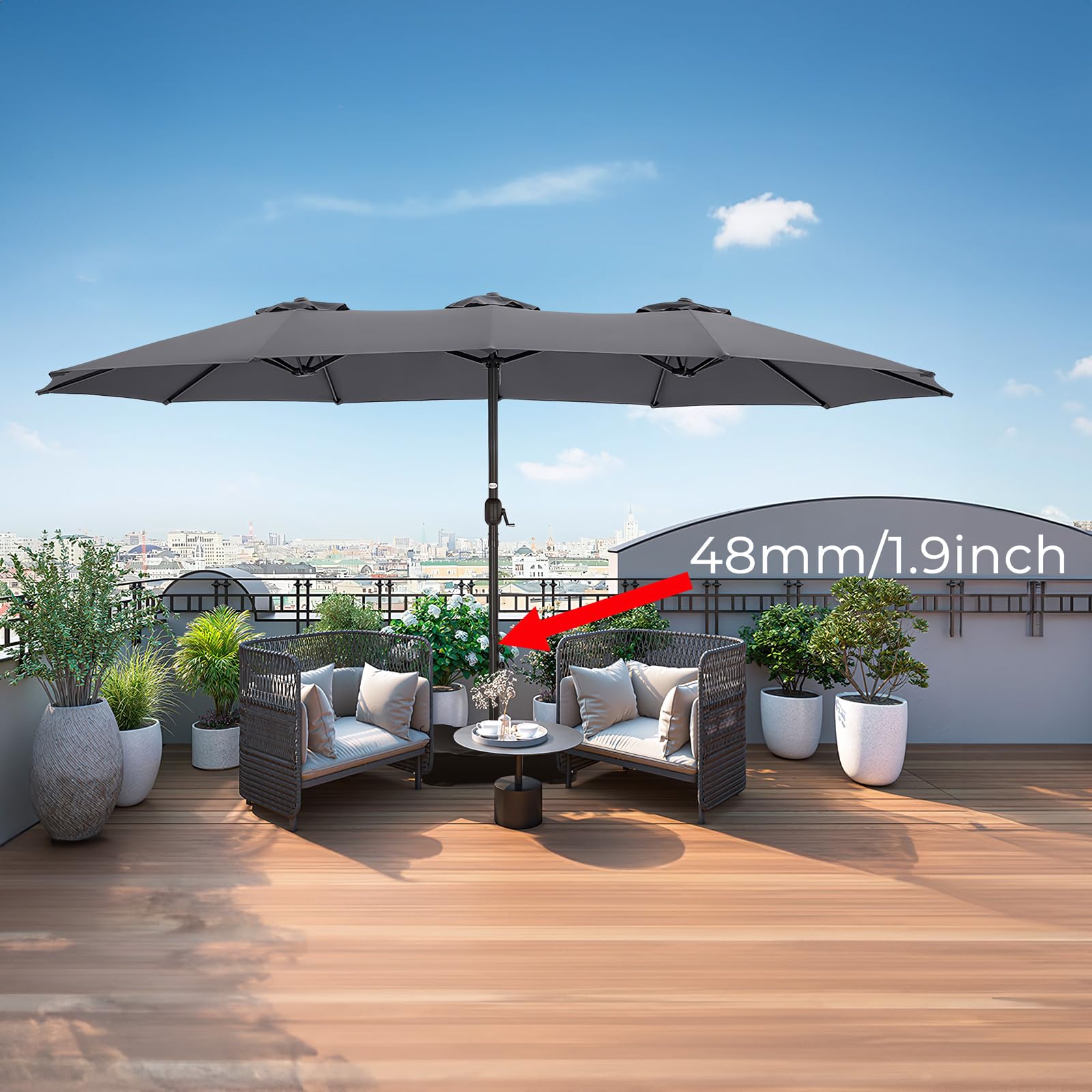 HOMSHADE injection-molded texture demonstrating durable construction
