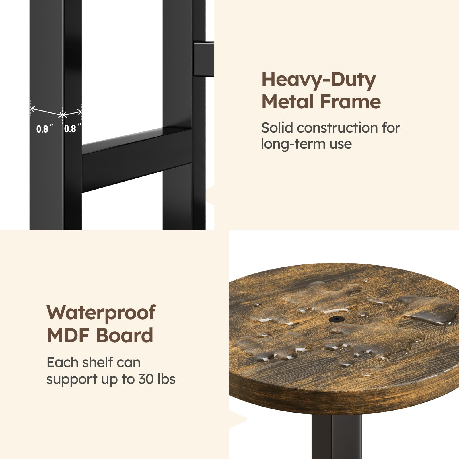 Homsorout placed in balcony corner showing compact footprint and efficient use of small space benefit
