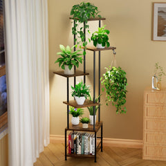 Homsorout front view of assembled stand shows space-saving benefits