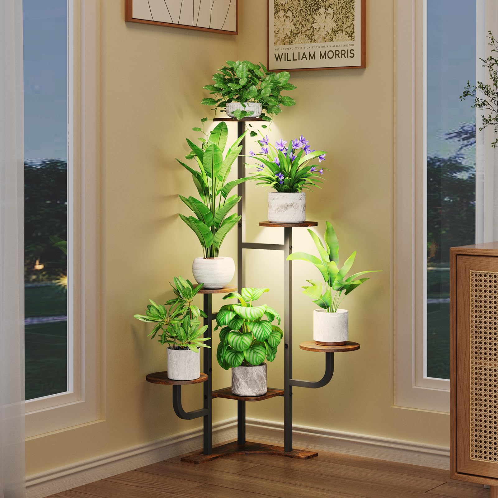 homsorout front view showing compact corner fit and vertical display benefit