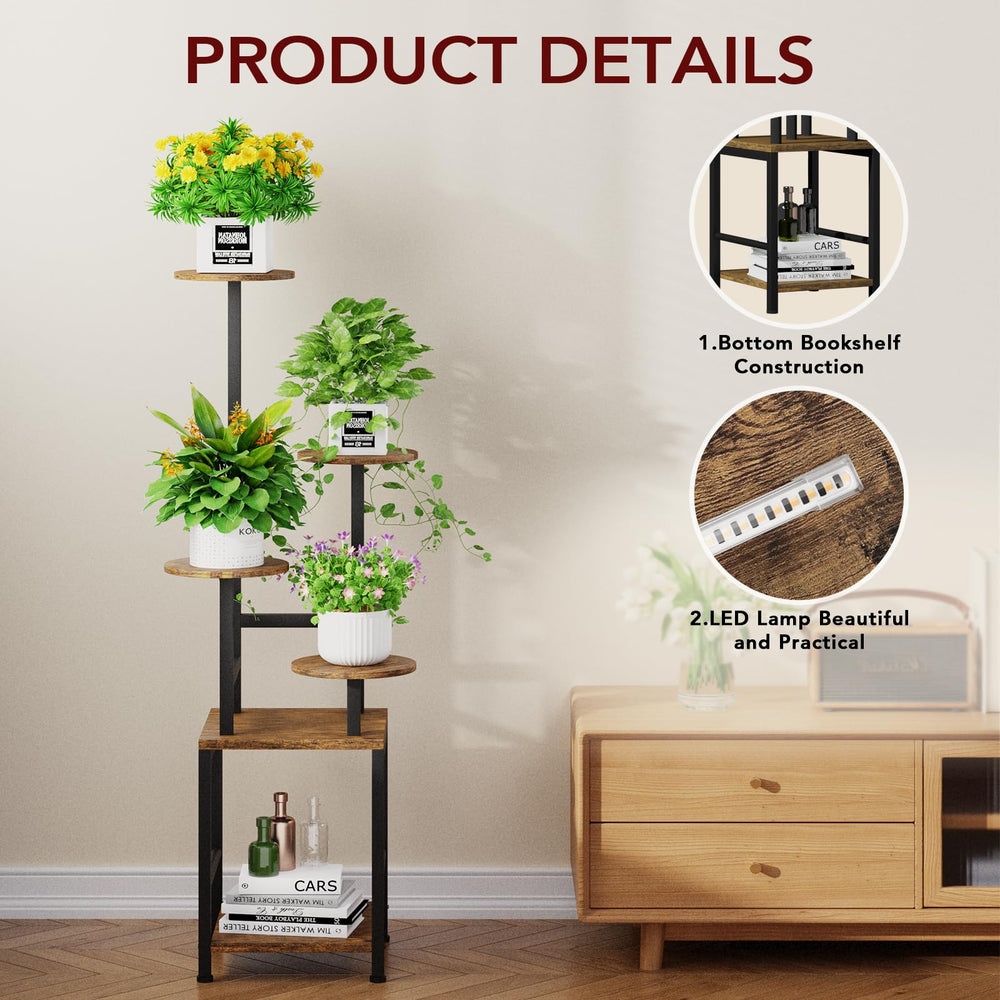 Homsorout in living room setting showcasing how the stand elevates interior greenery