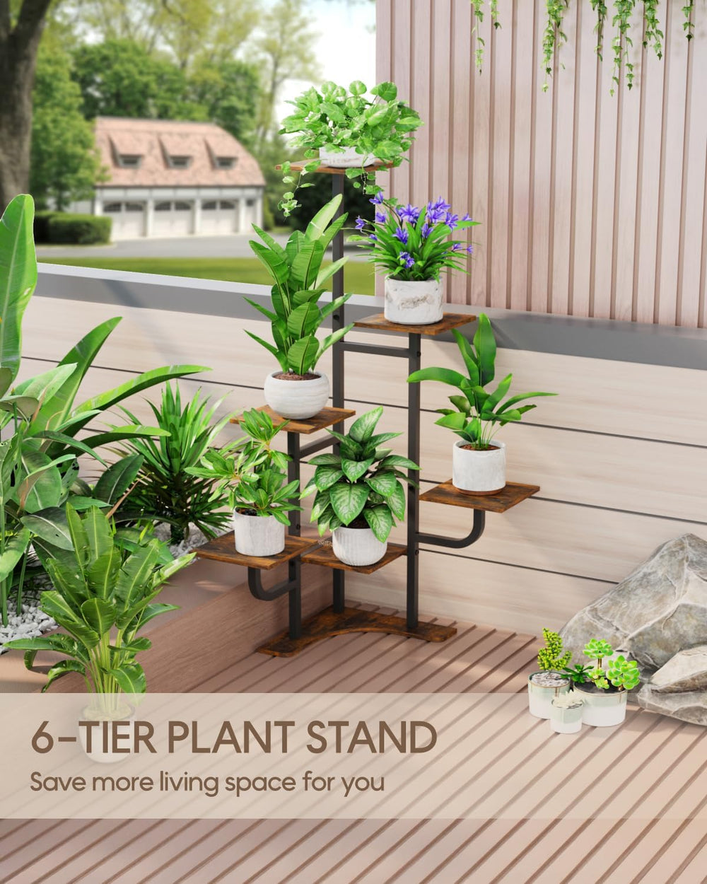 Homsorout height comparison next to chair showing scale and multi-tier capacity benefit