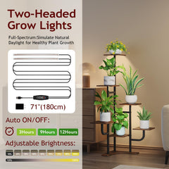 Homsorout luz de cultivo ajustable enfocando plantas y mejorando crecimiento