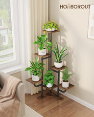 Homsorout metal frame detail highlighting black powder-coating and sturdy construction benefit