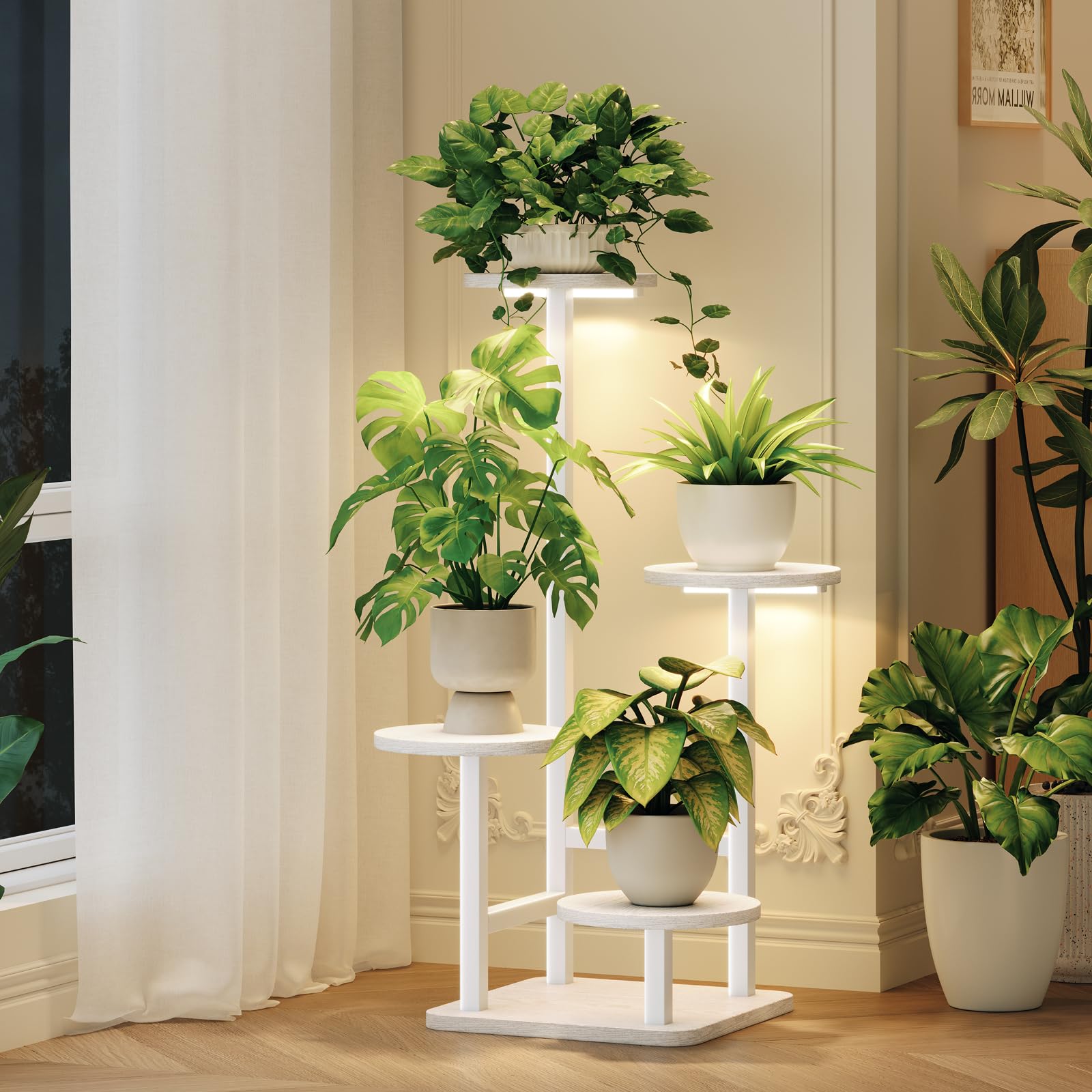 Homsorout front view showing four-tier plant display and neat organization