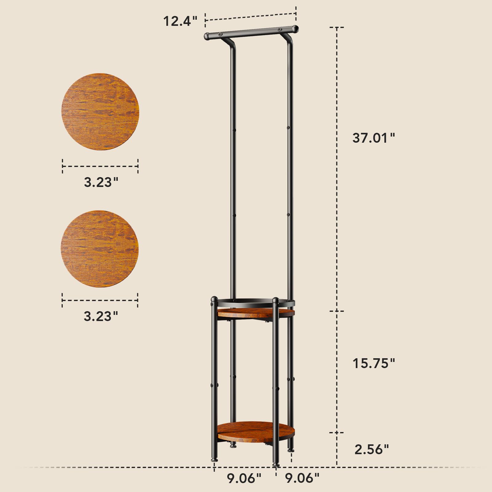 Homsorout rustic brown and black finish detail emphasizing stylish durable look