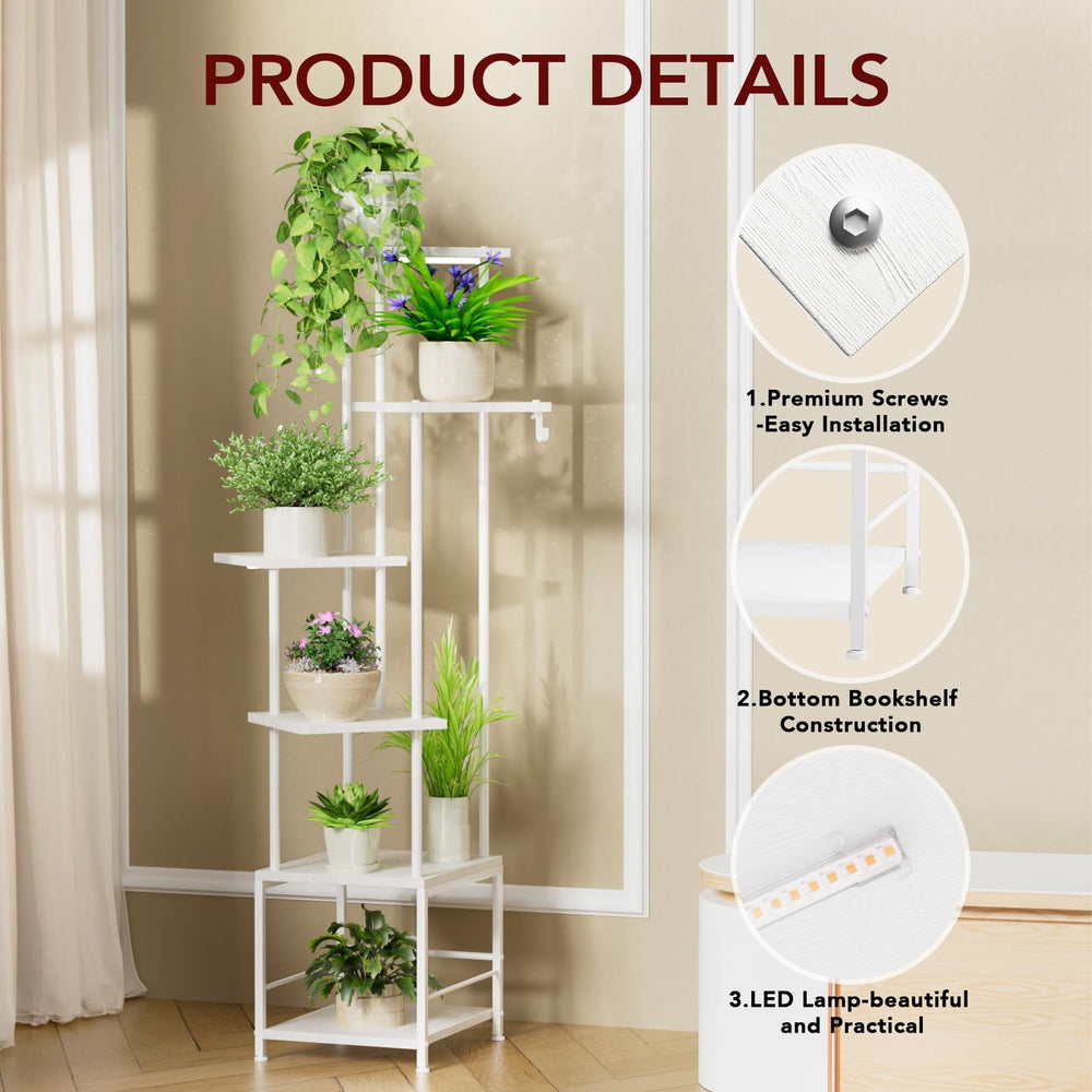 Homsorout side view with hanging basket hook showing added hanging display option
