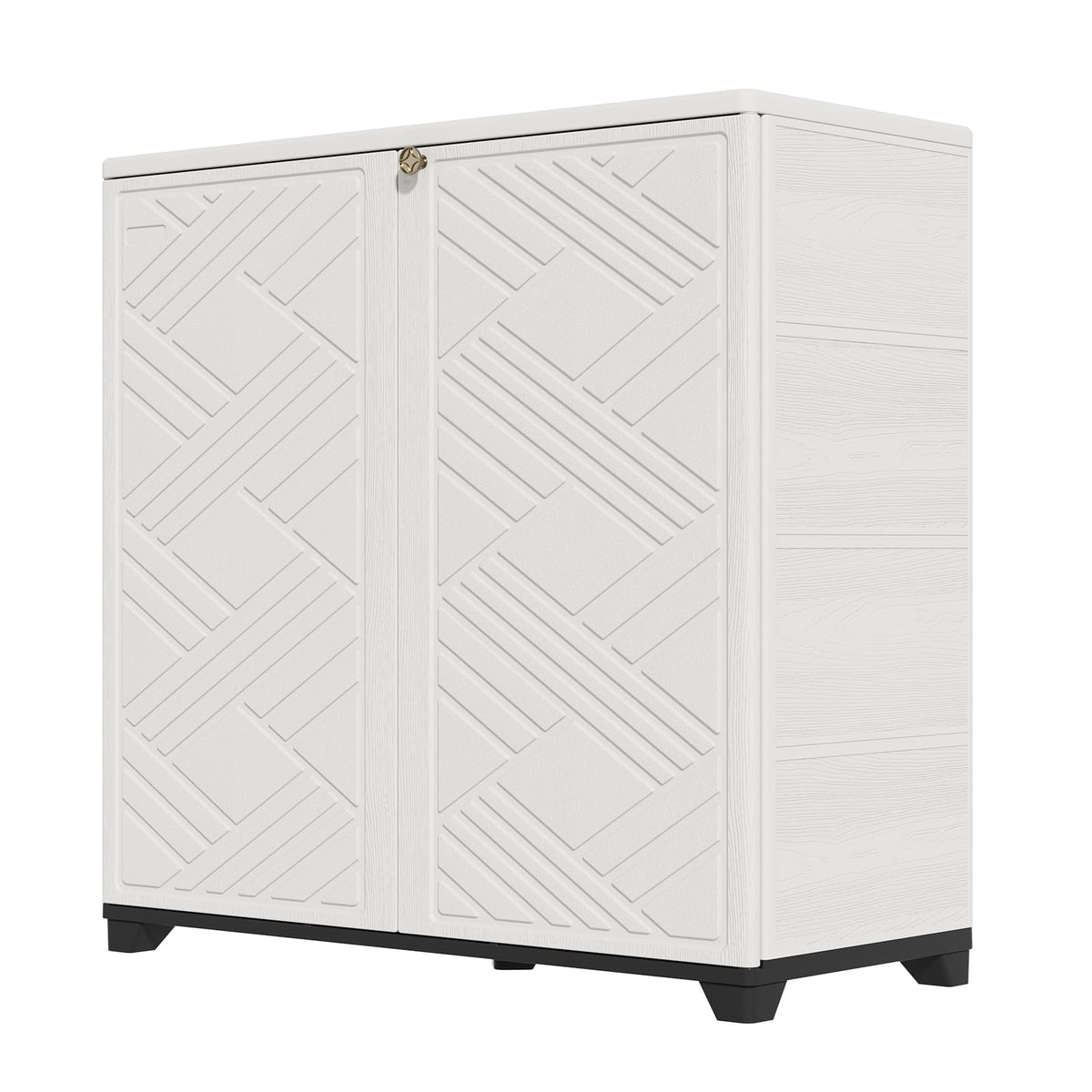 HOMSPARK front view of closed cabinet showing compact profile and organized look