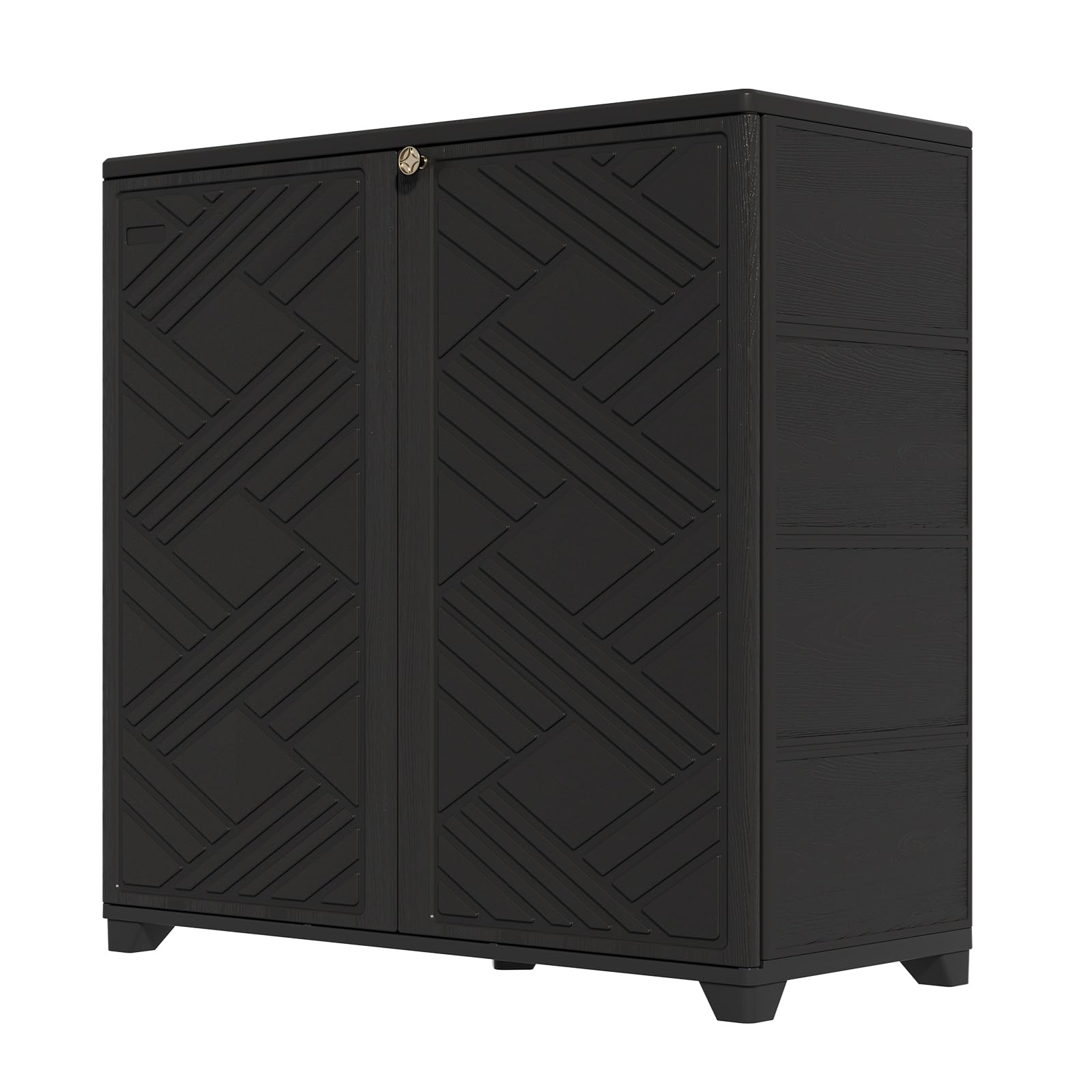 HOMSPARK front view closed doors showing compact storage benefit