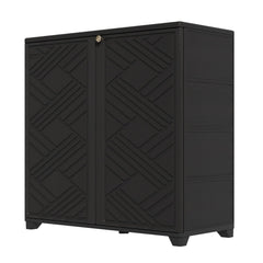 HOMSPARK front view closed doors showing compact storage benefit