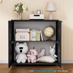 HOMSPARK cabinet with garden tools inside for tidy outdoor organization