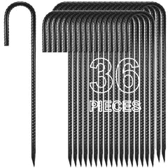 Homwin front view of 36-pack stakes showing galvanized finish and quantity benefit