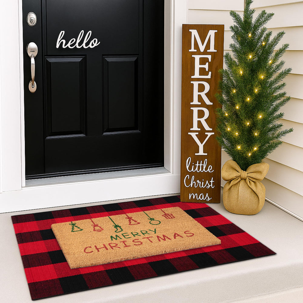 Homydecor doormat in use on doorstep demonstrates moisture and dirt control
