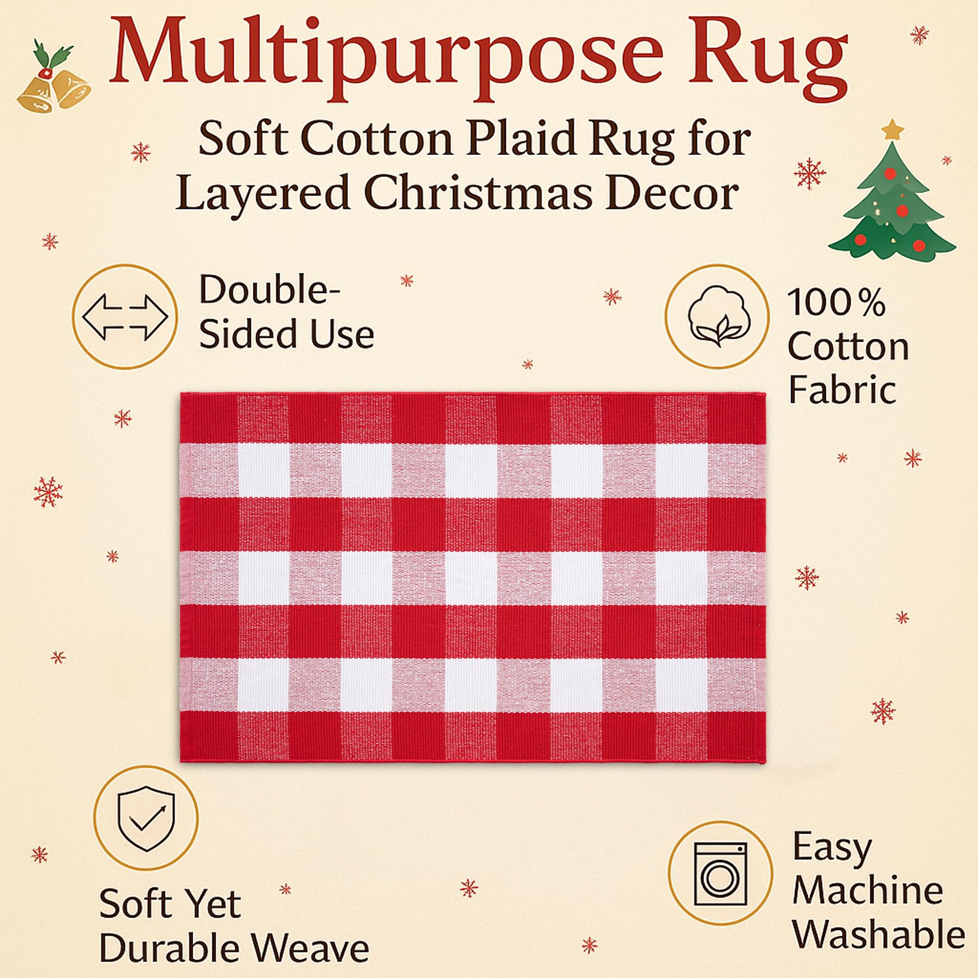 Homydecor label and PVC backing detail showing stable non-slip support