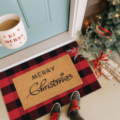 Homydecor plaid rug detail highlights handwoven cotton softness and color