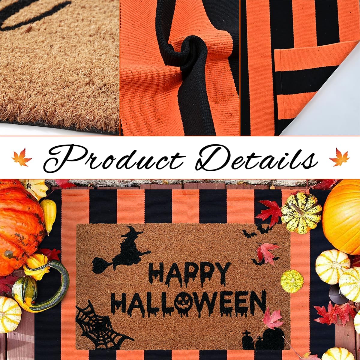 Homydecor PVC backing detail on doormat providing non-slip stability