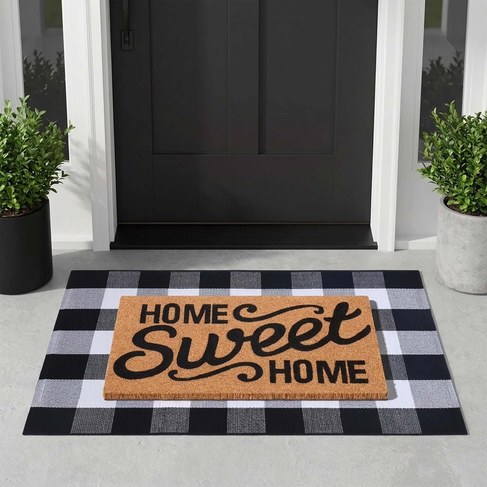 Homydecor layered mats styled with seasonal decor demonstrating versatile holiday and fall use