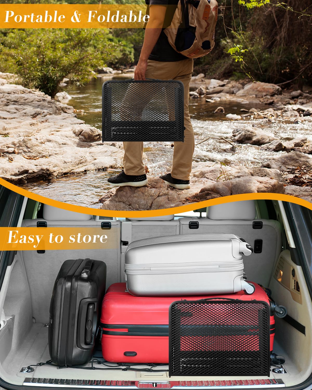 Honagu in use camping grill setup offering a safe prep surface outdoors