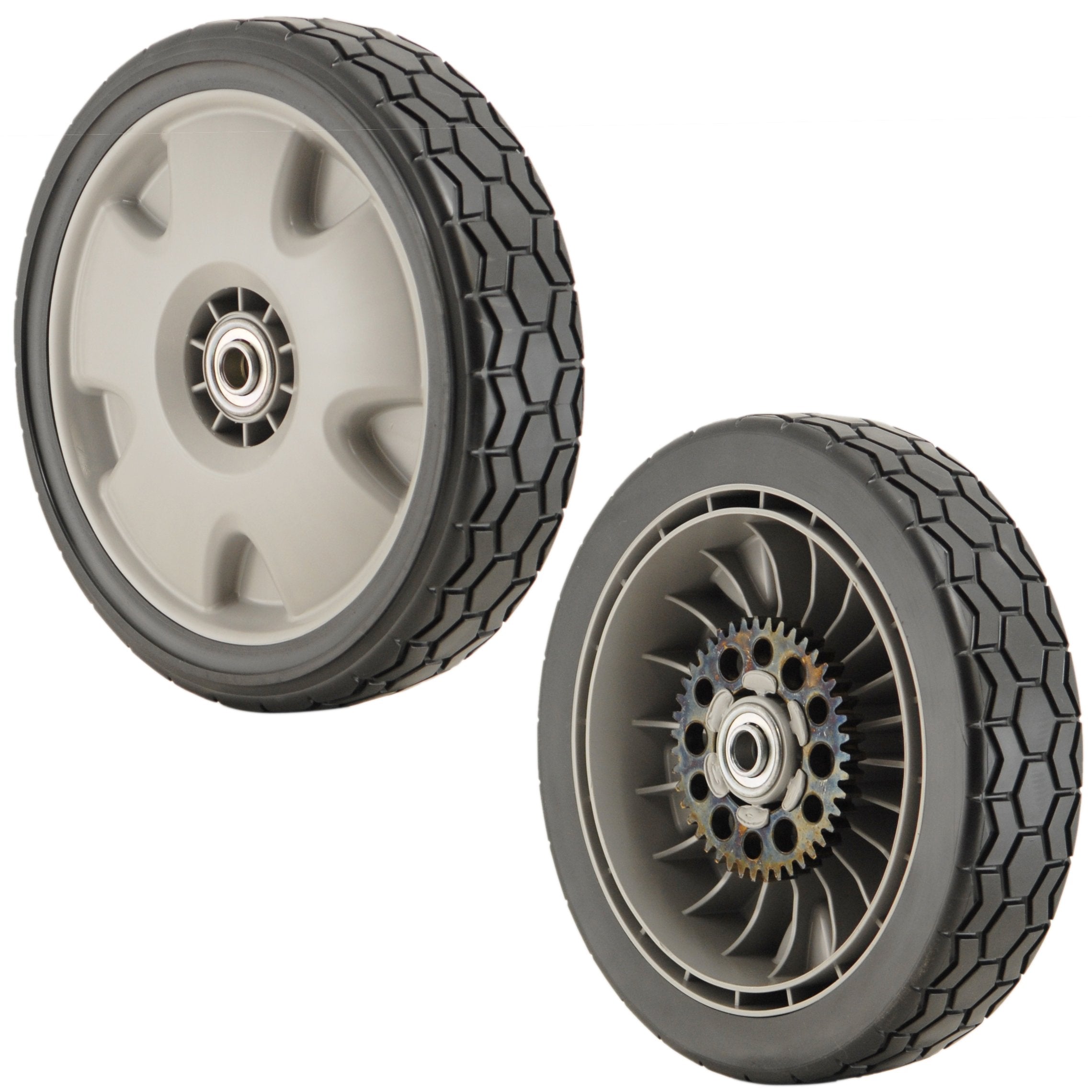 Honda gray 9-inch rear wheels front view showing OEM fit and durable finish