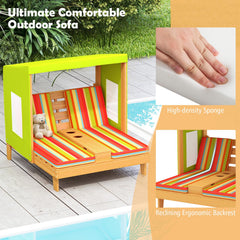 HONEY JOY canopy with mesh windows close-up, offers shade and improved airflow benefit