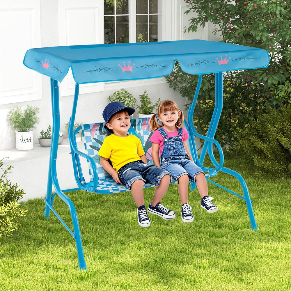 HONEY JOY swing in a patio setting, conveys outdoor enjoyment and aesthetic appeal