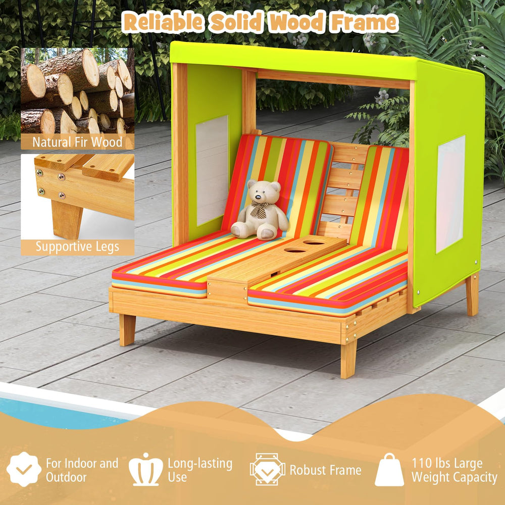 HONEY JOY solid fir wood frame close-up, durable construction for outdoor longevity