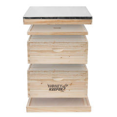Honey Keeper ten deep and ten medium frames with plastic foundations guiding comb