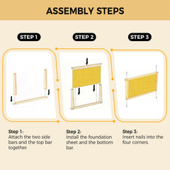 Honey Lake assembled frame installed in hive demonstrating easy inspection and fit
