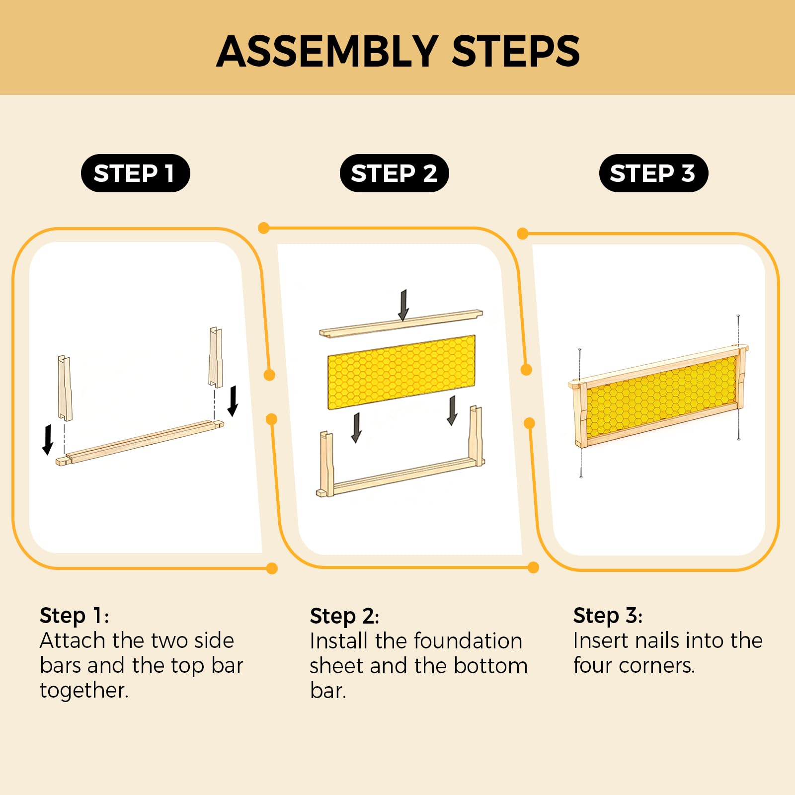 Honey Lake assembled medium frame with foundation ready to install, improving inspection ease